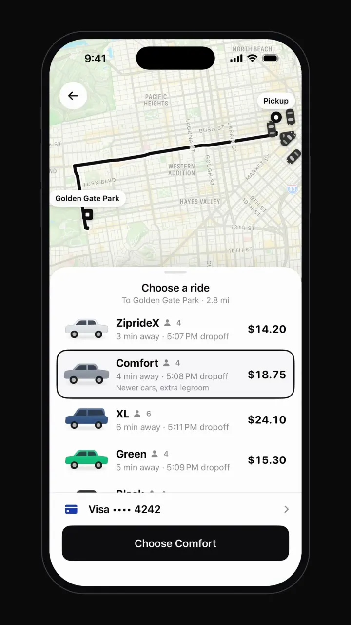 Uber clone template