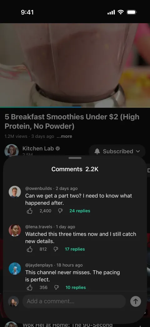 Vidora, a YouTube clone built with Vibecode: screen 3