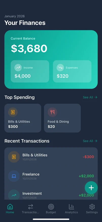 Lumen Budget, an iPhone app built with Vibecode