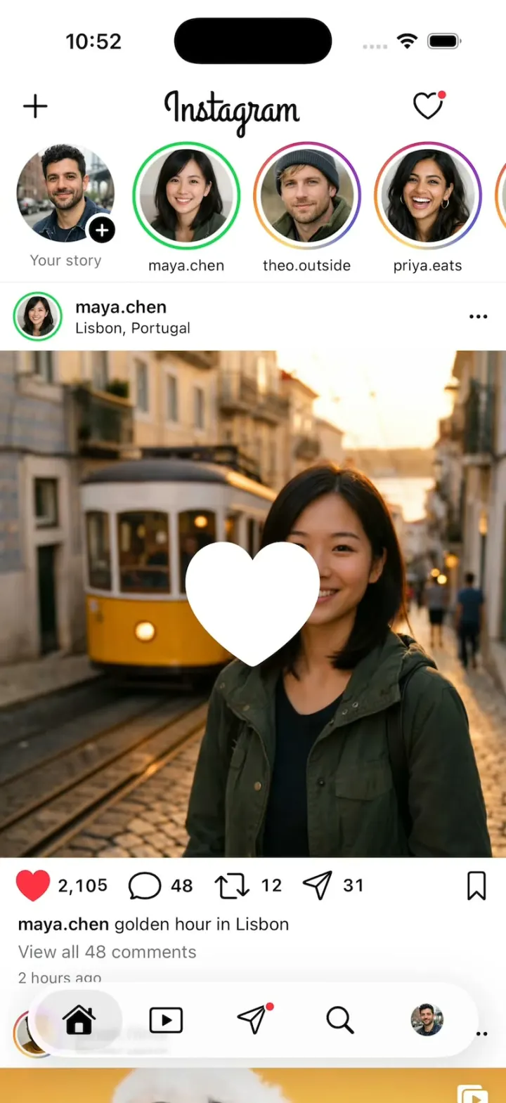 Instagram Clone, social app built with Vibecode