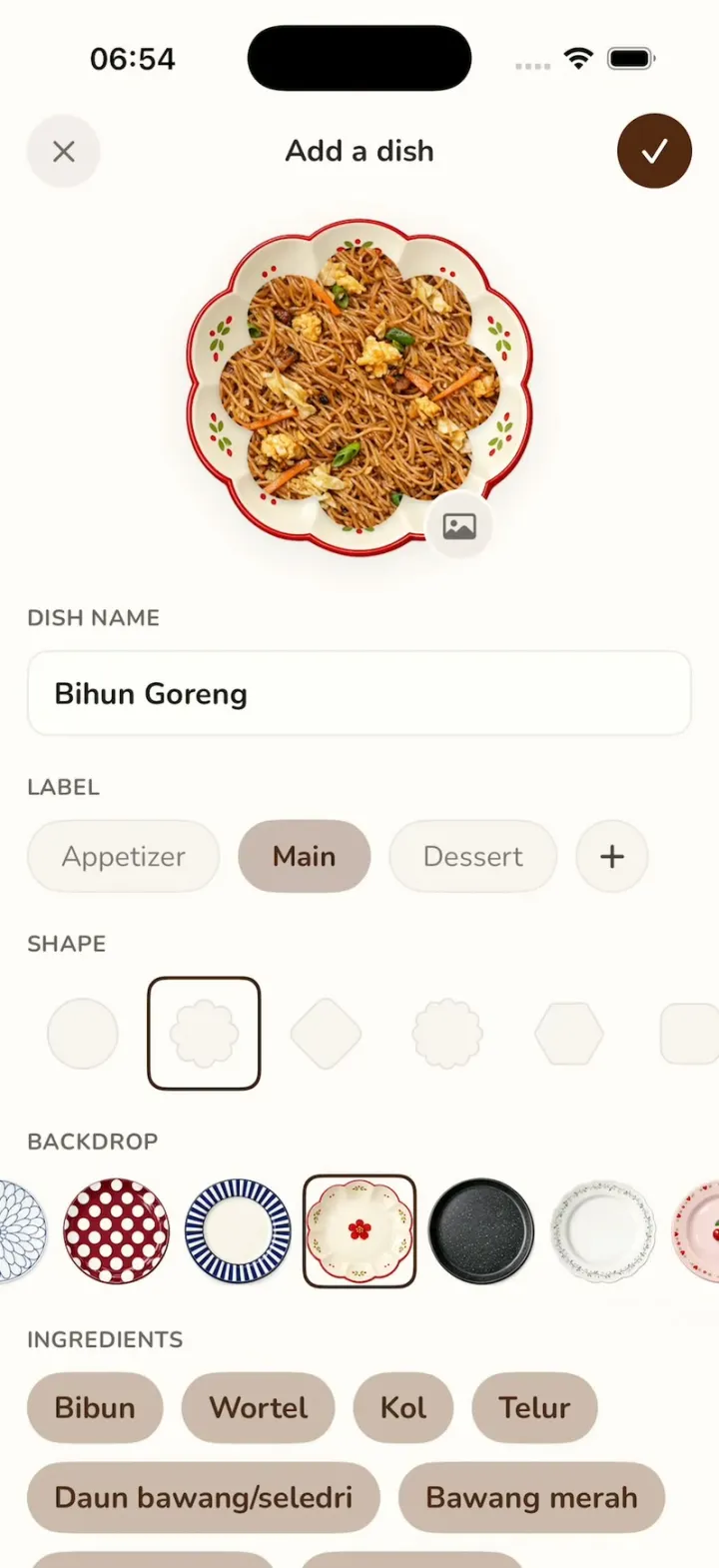 Mynu, food app built with Vibecode