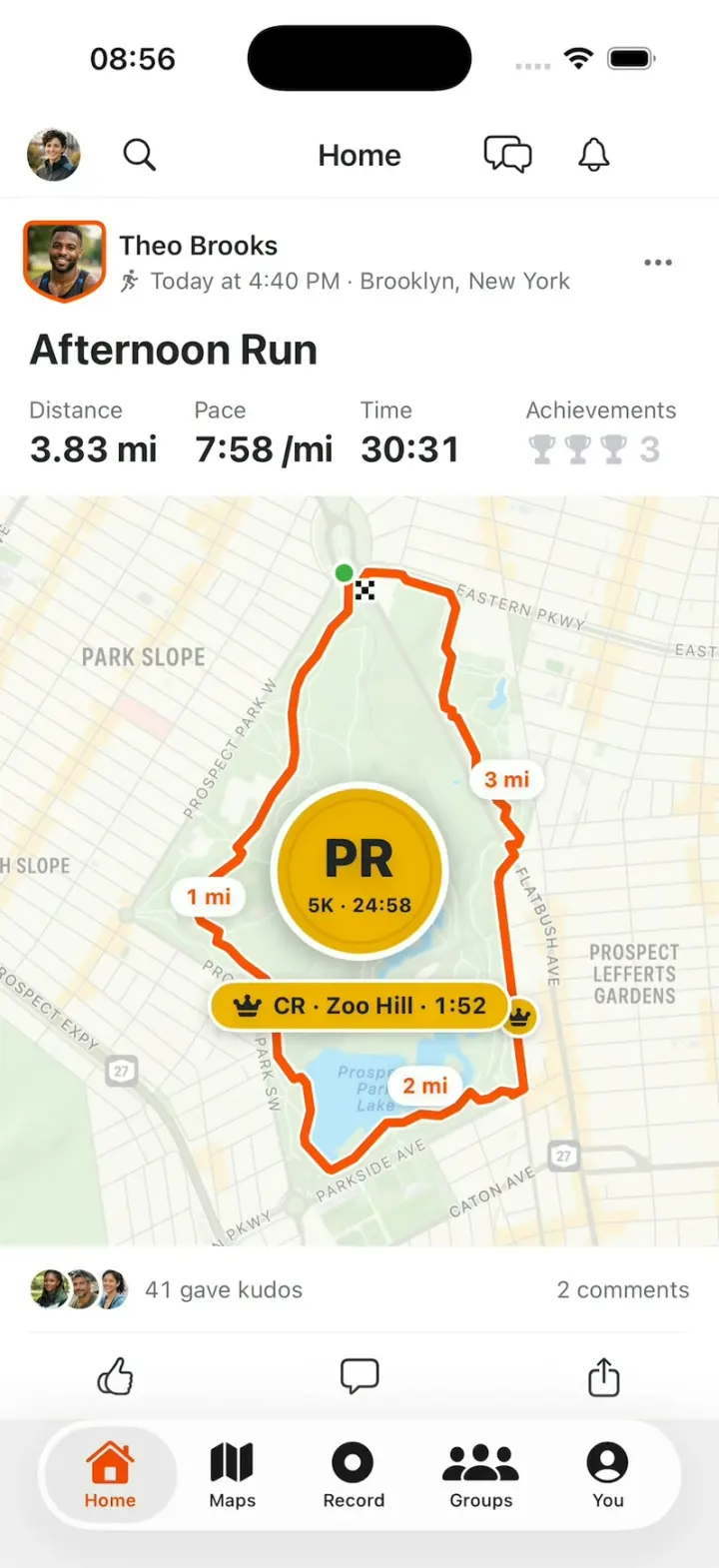 Strava Clone, fitness app built with Vibecode