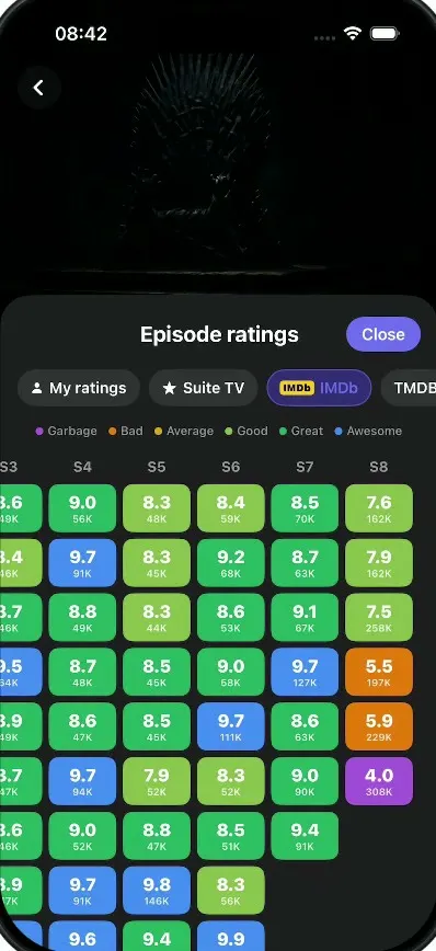 Suite TV, entertainment app built with Vibecode